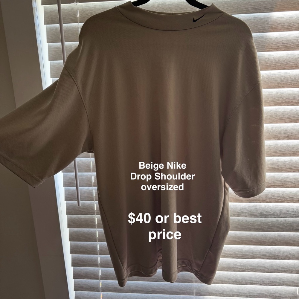 Nike Tan Drop Shoulder Tee